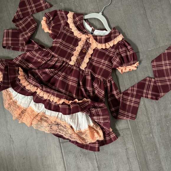 Oh Shana! Custom burgundy wine pink formal flower girl dress 5 6 Family photos - Picture 9 of 10